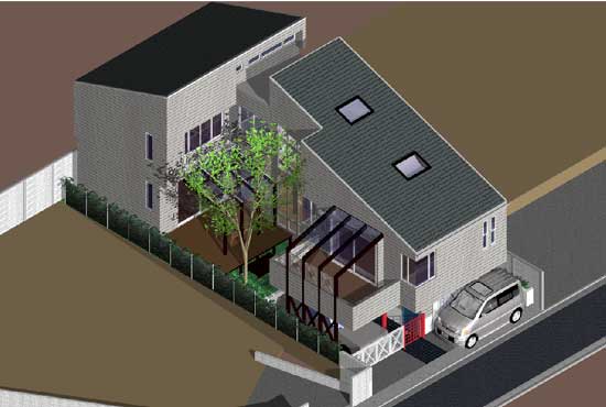 浦和の家(CG鳥瞰図)